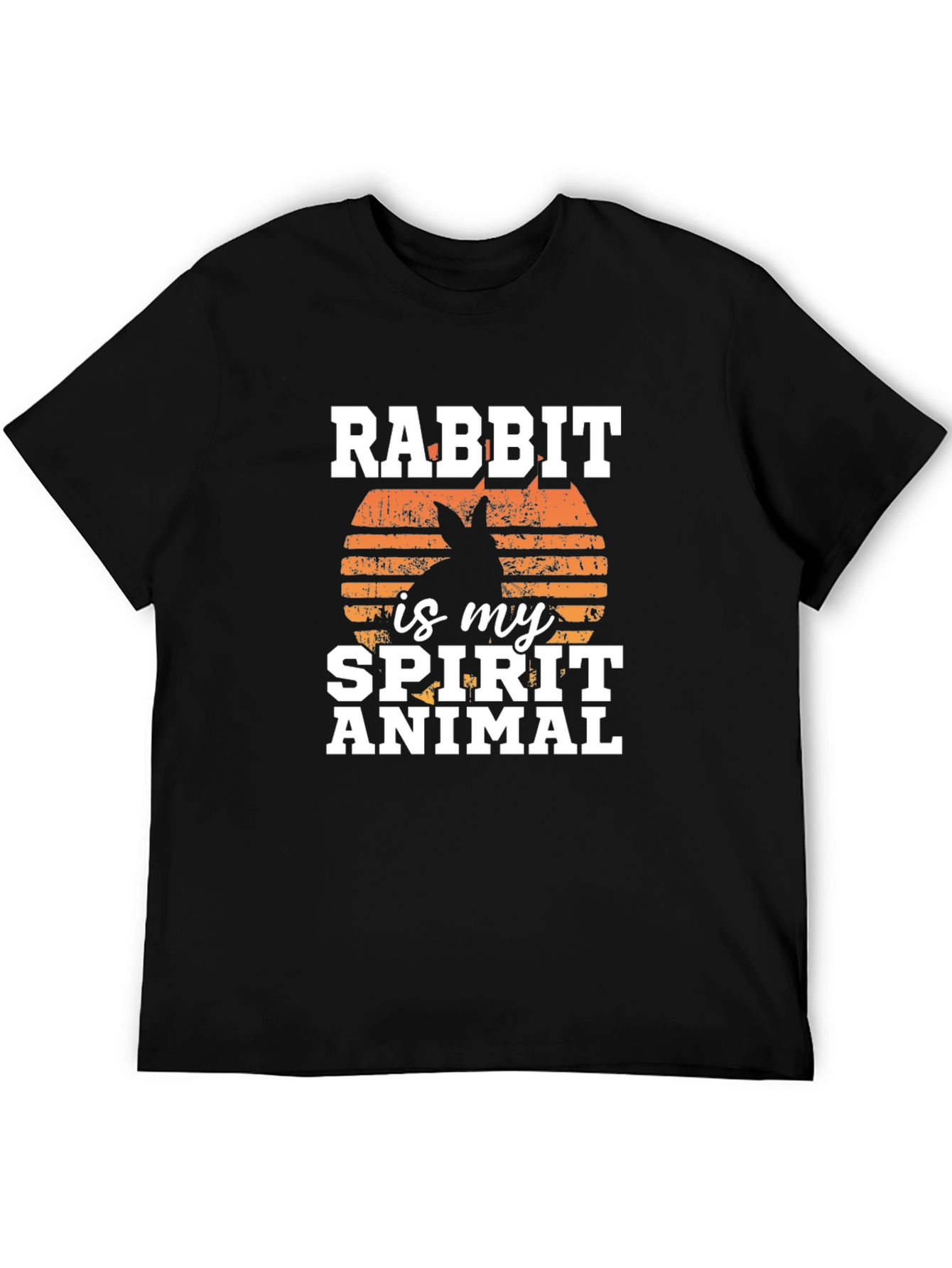 Rabbit is my Spirit Animal T-Shirt - Unisex Black Tee