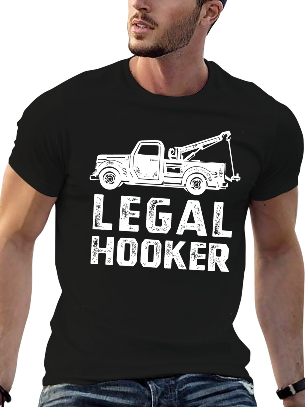 Legal Hooker Tow Truck Graphic T-Shirt