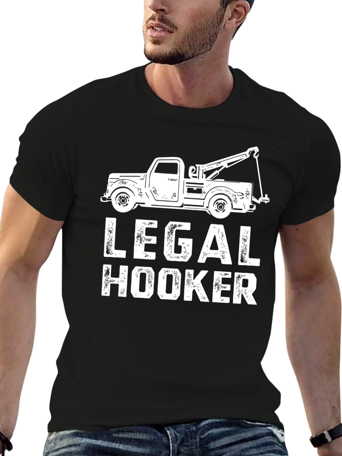 Legal Hooker Tow Truck Graphic T-Shirt