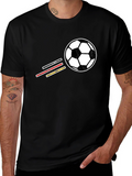 Soccer Ball T-Shirt - Black Graphic Tee