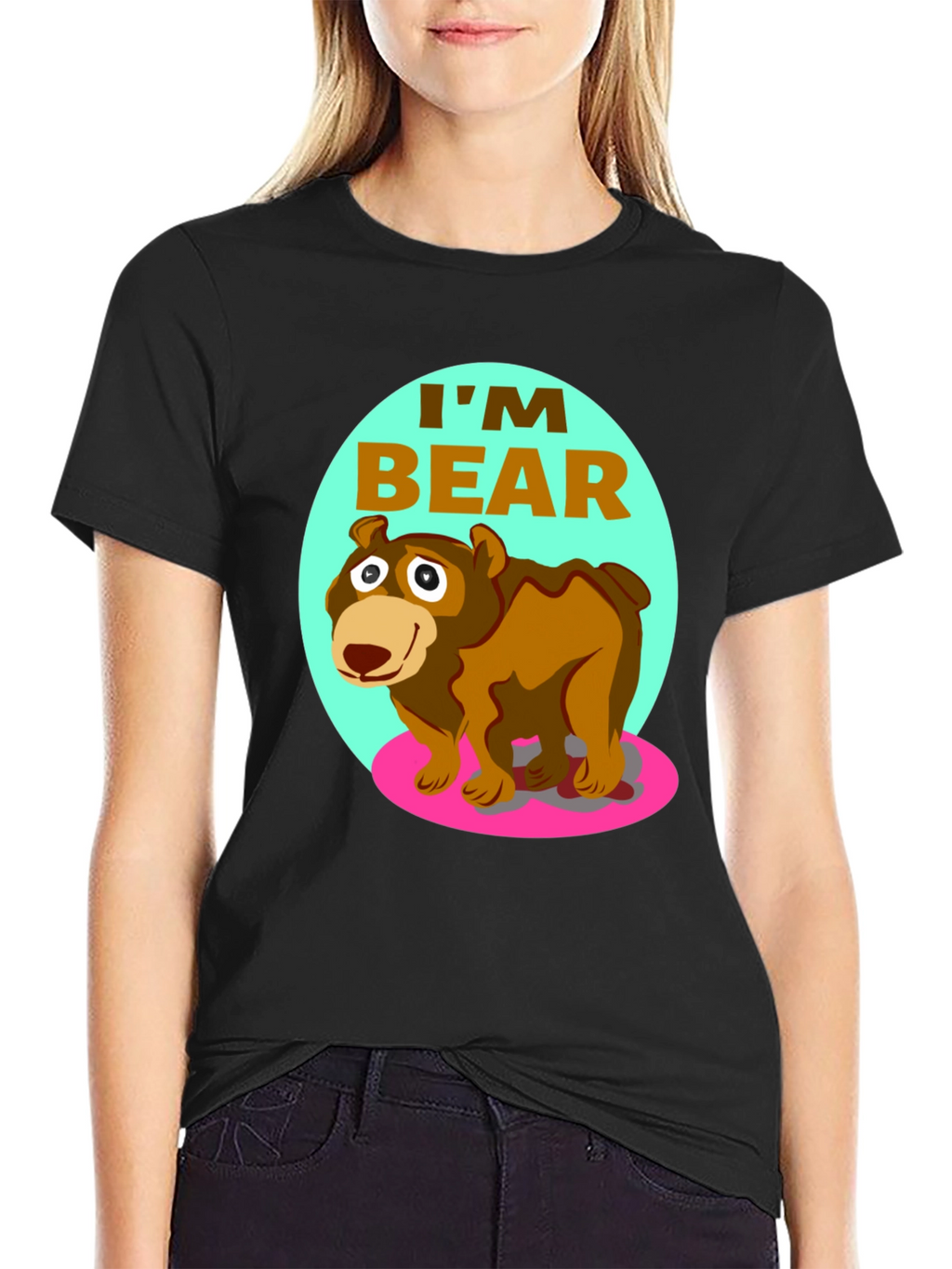 Im Bear Cartoon Graphic T-Shirt