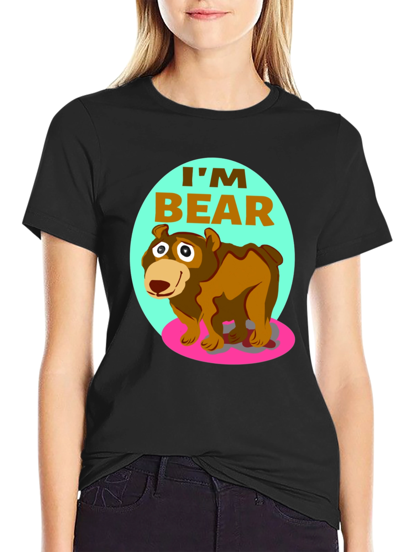 Im Bear Cartoon Graphic T-Shirt