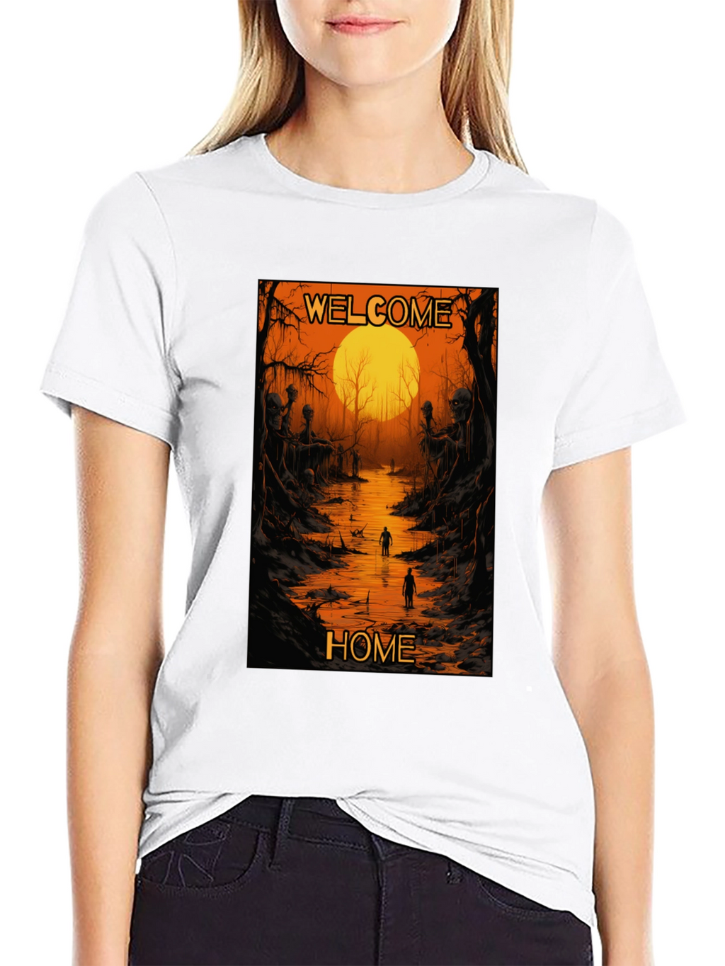 Welcome Home Graphic Tee - Spooky River Design