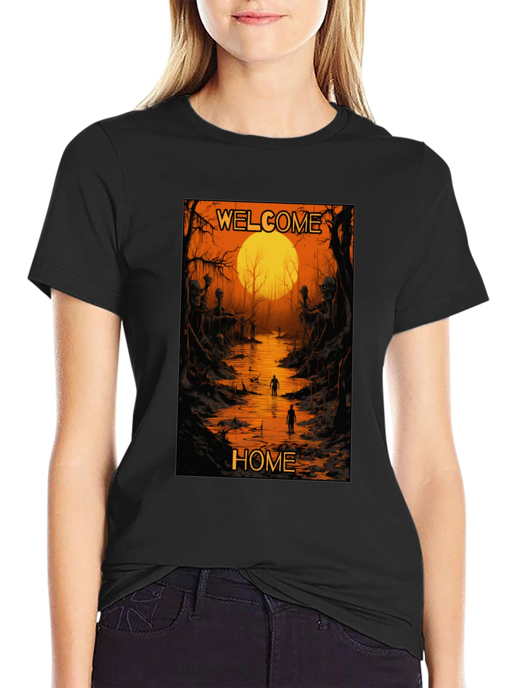 Welcome Home Graphic Tee - Spooky River Design