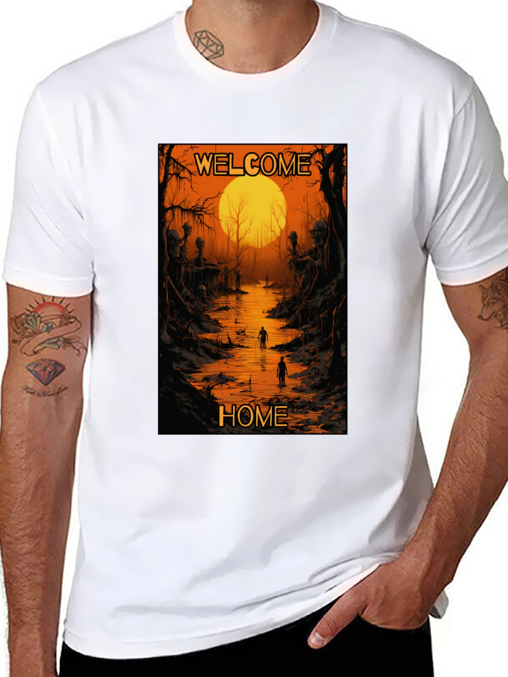 Welcome Home Graphic Tee - Spooky River Design