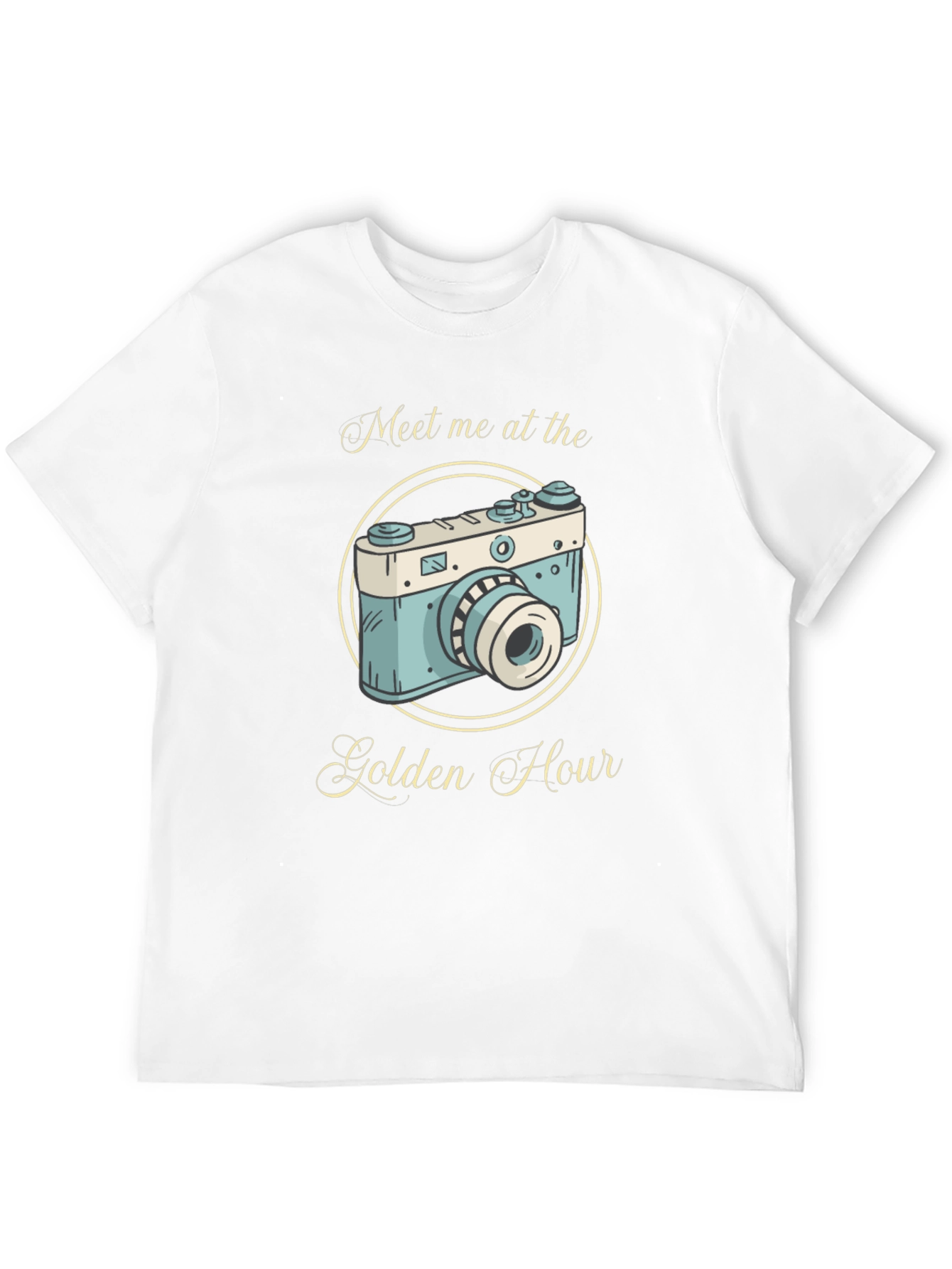 Golden Hour Camera Graphic Tee - Black
