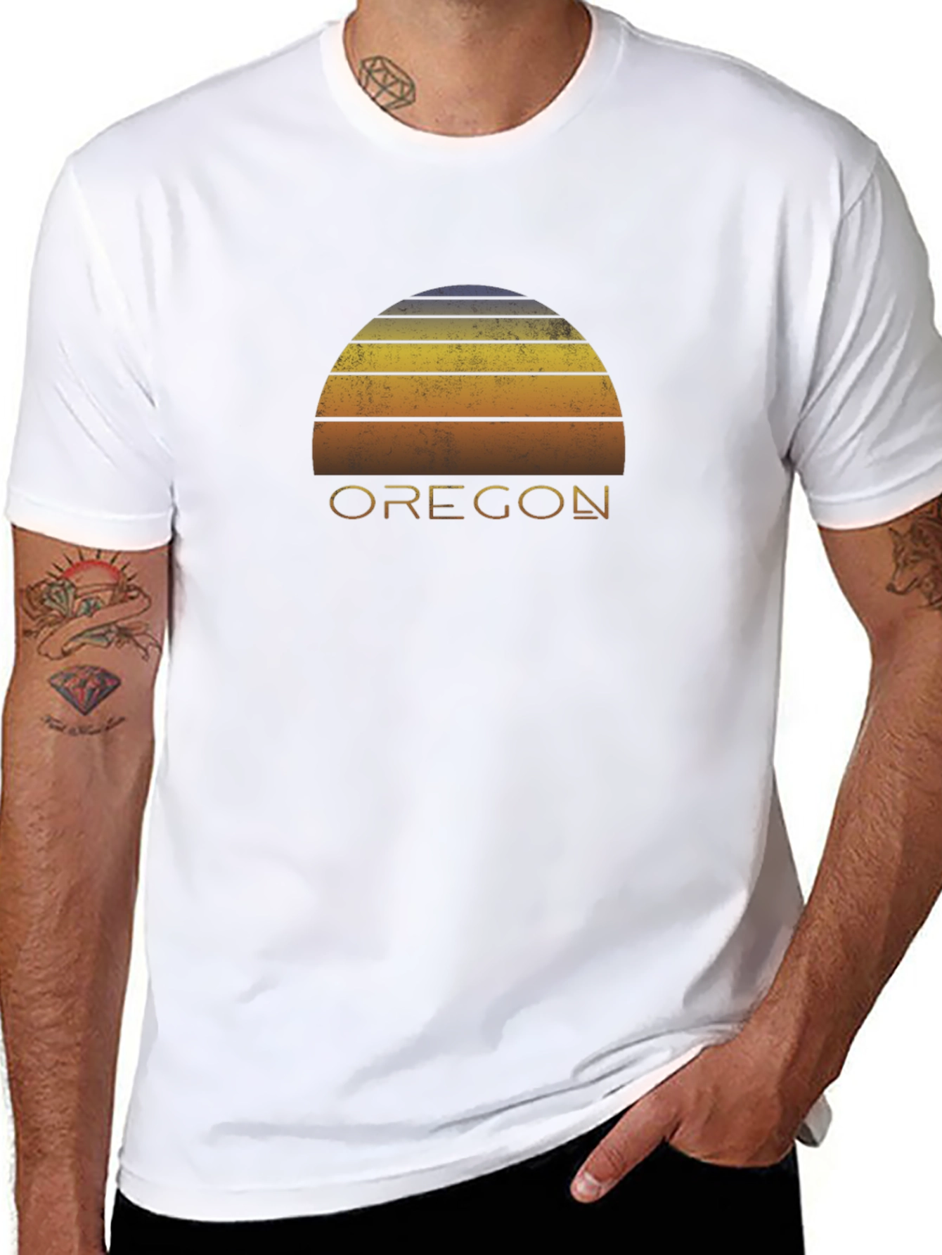 Retro Oregon Sunset Graphic Tee