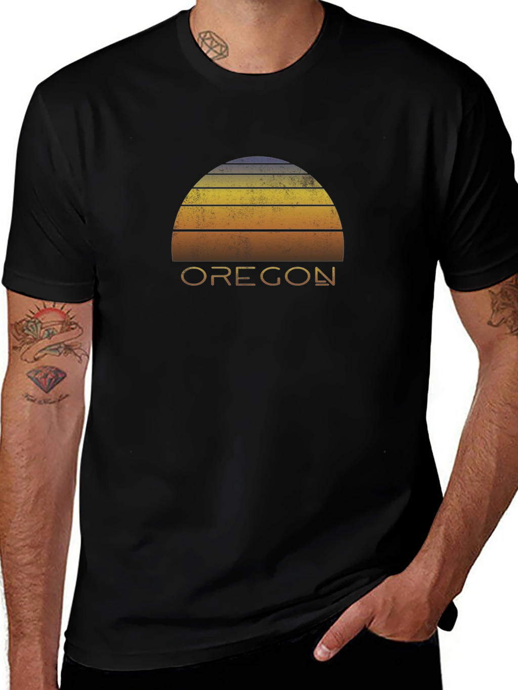 Retro Oregon Sunset Graphic Tee