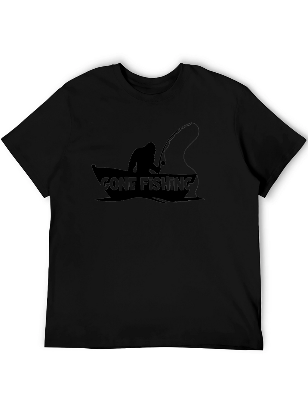 Gone Fishing Sasquatch Graphic Tee