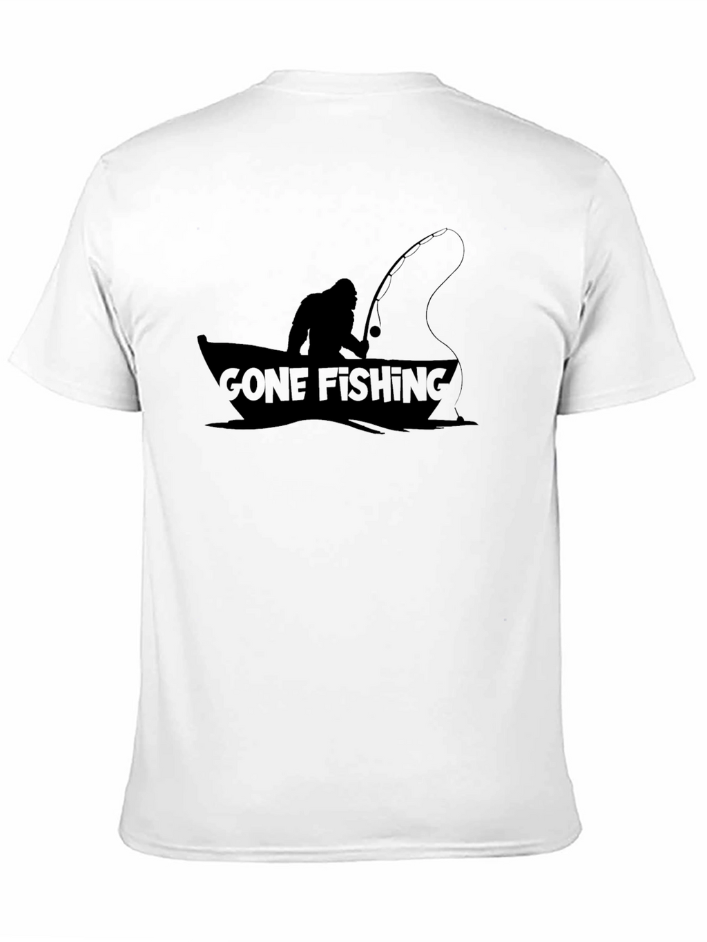 Gone Fishing Sasquatch Graphic Tee