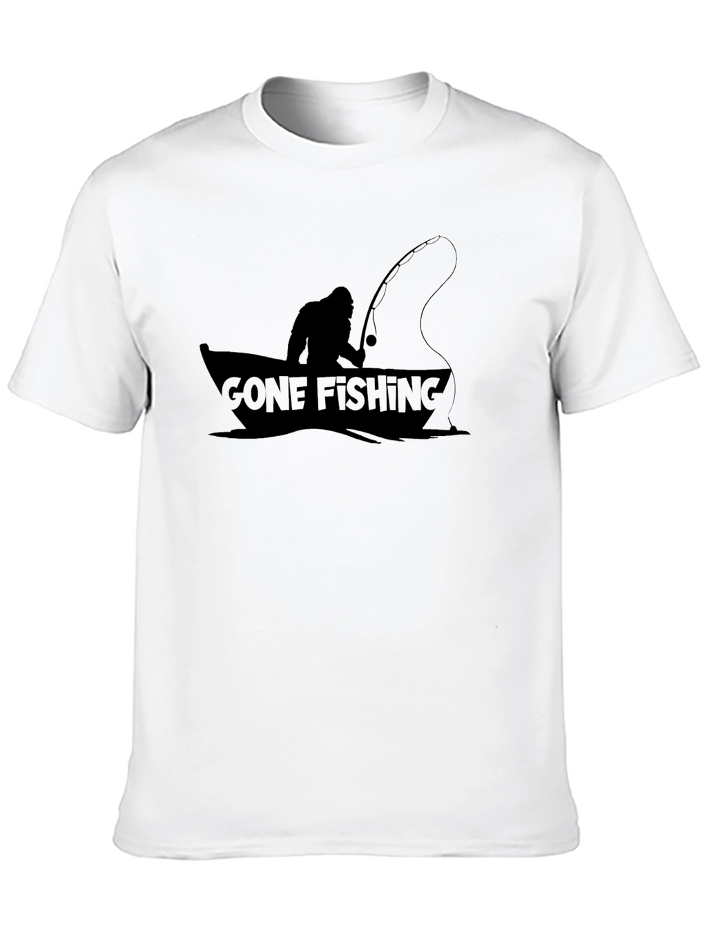 Gone Fishing Sasquatch Graphic Tee