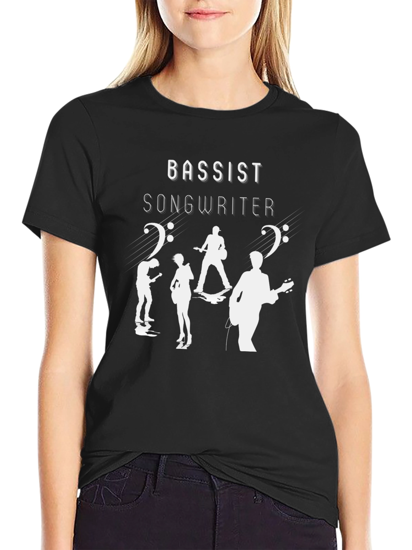 Bassist Songwriter Graphic T-Shirt - Black