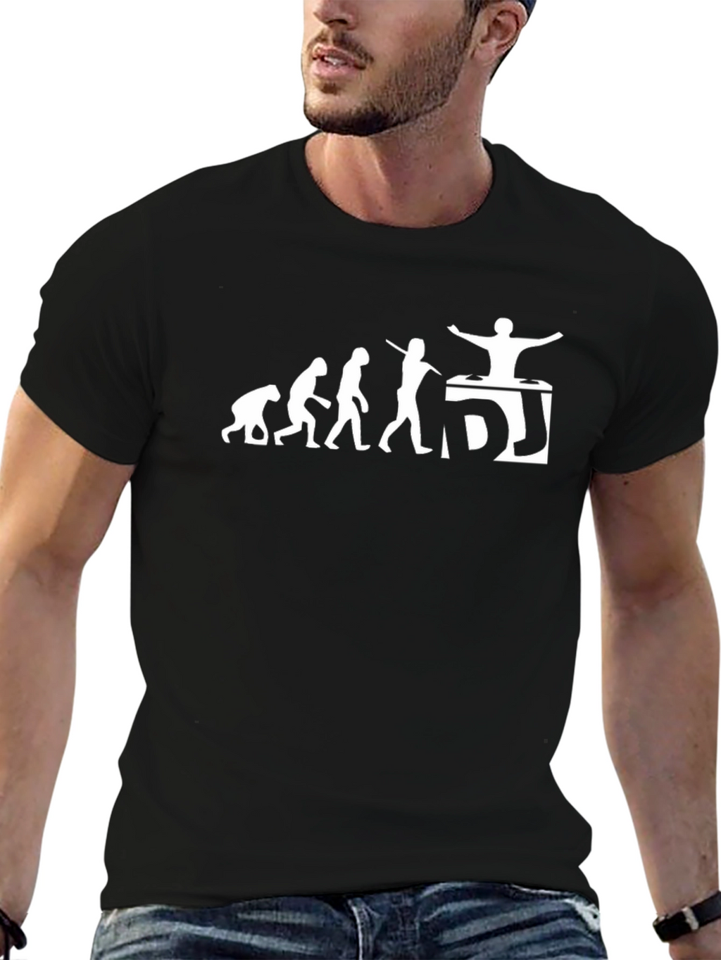 DJ Evolution Graphic Tee - Black Cotton Blend