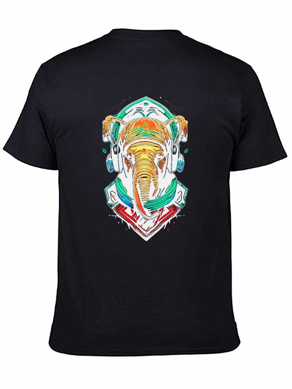 Elephant DJ Graphic Tee - Cool Art Shirt
