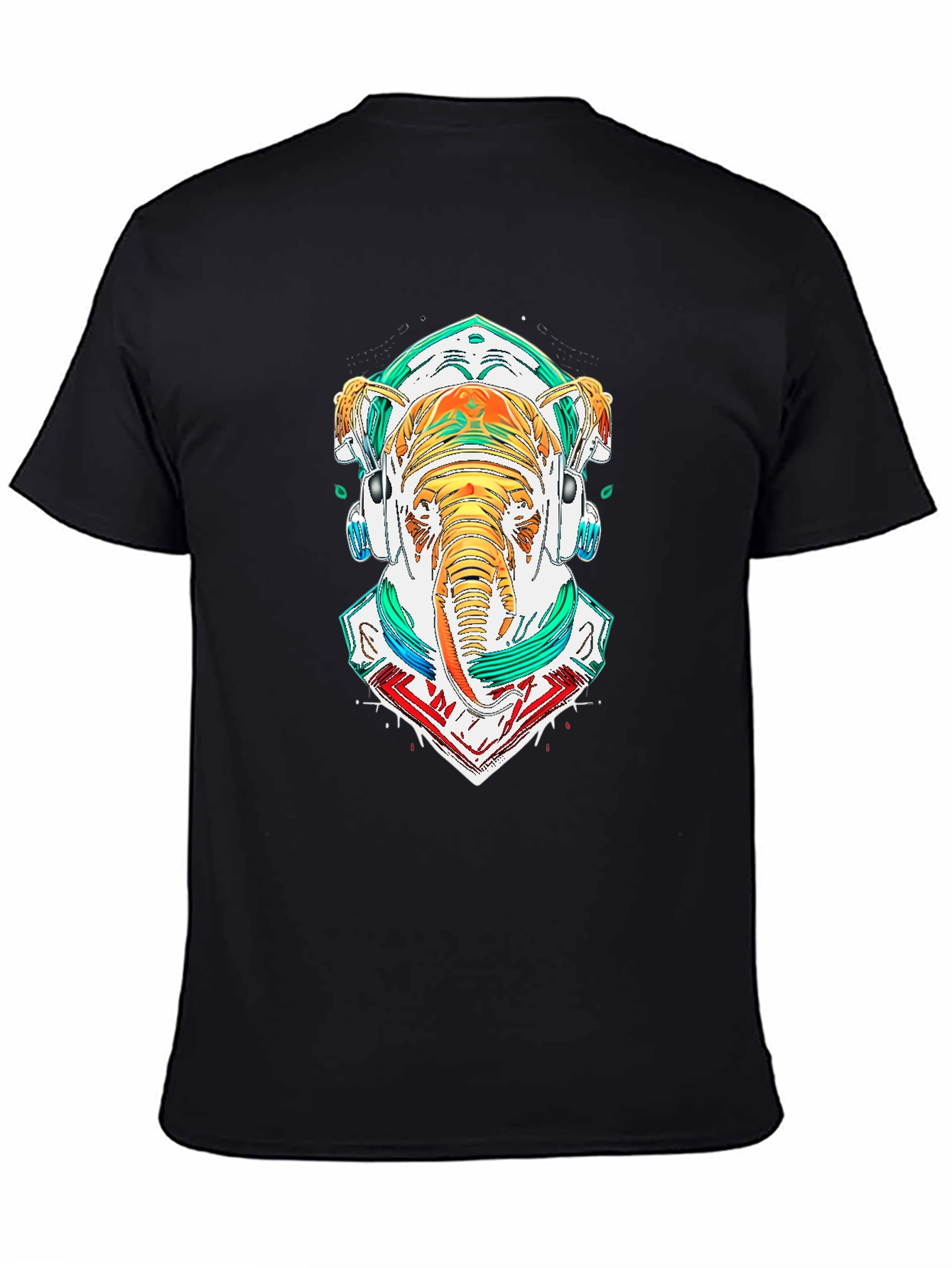 Elephant DJ Graphic Tee - Cool Art Shirt