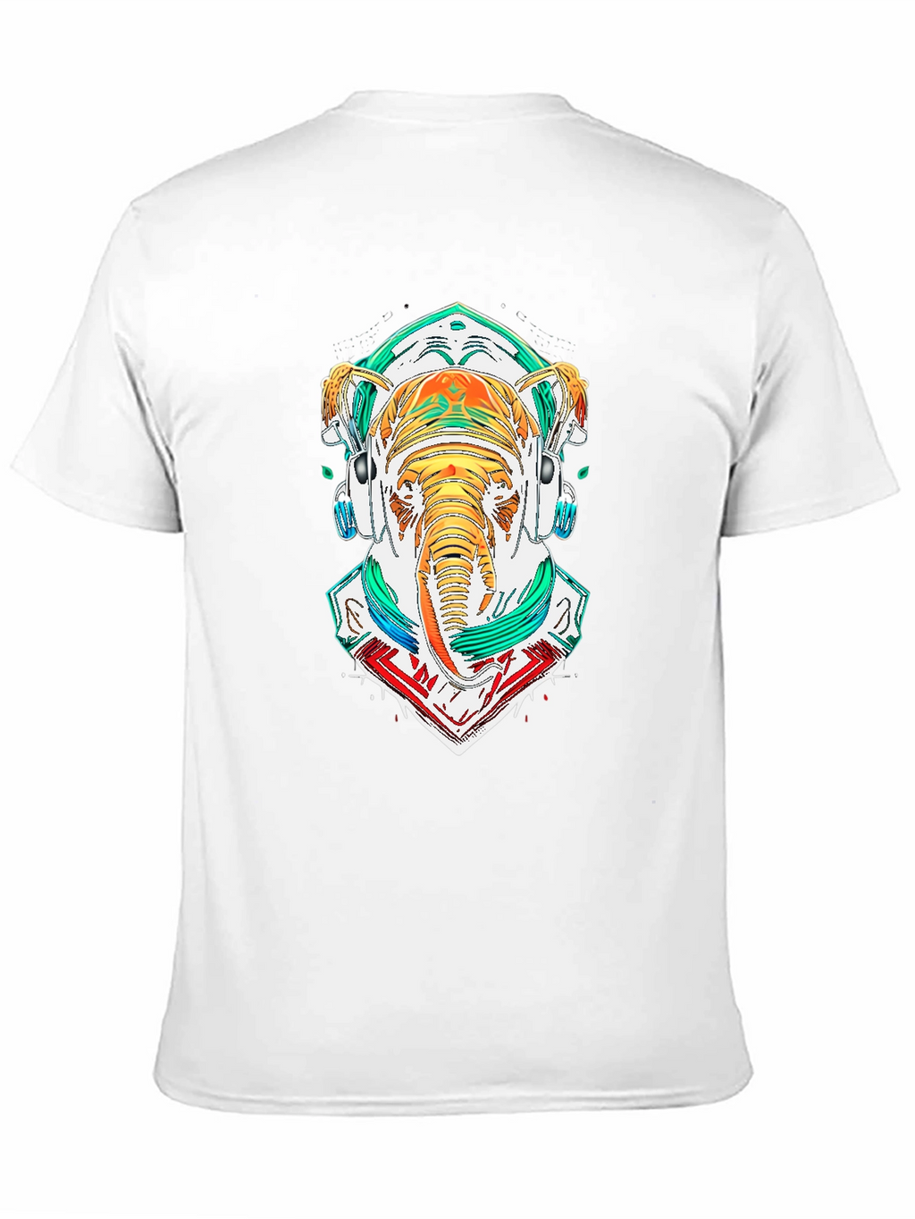 Elephant DJ Graphic Tee - Cool Art Shirt