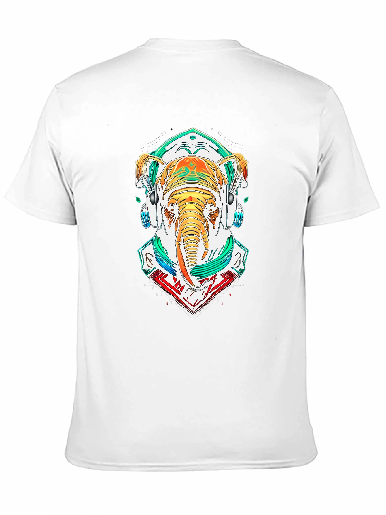 Elephant DJ Graphic Tee - Cool Art Shirt
