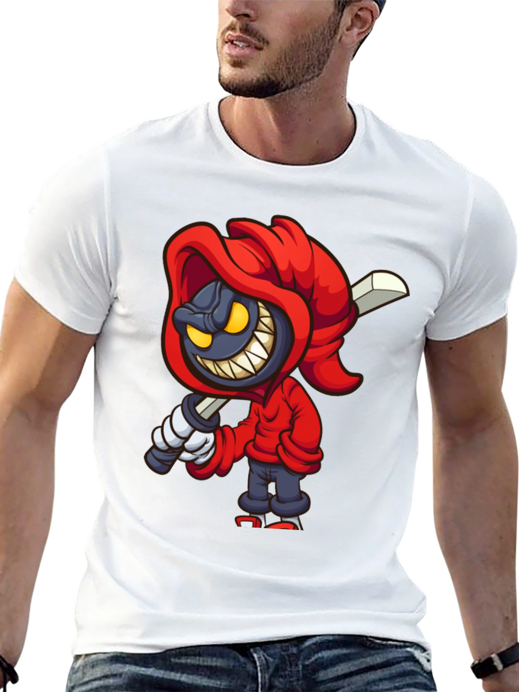 Grim Cartoon Graphic Tee