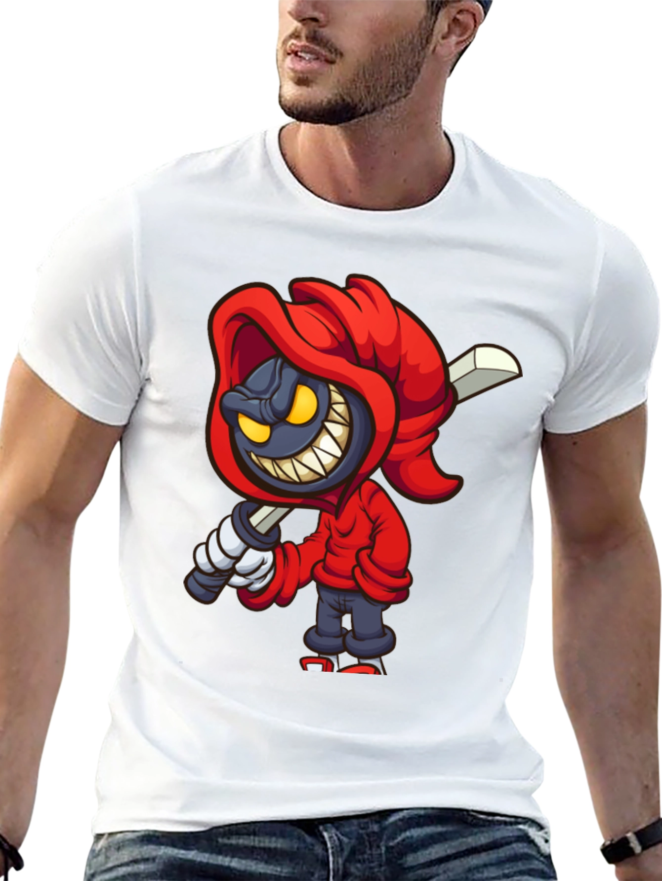 Grim Cartoon Graphic Tee