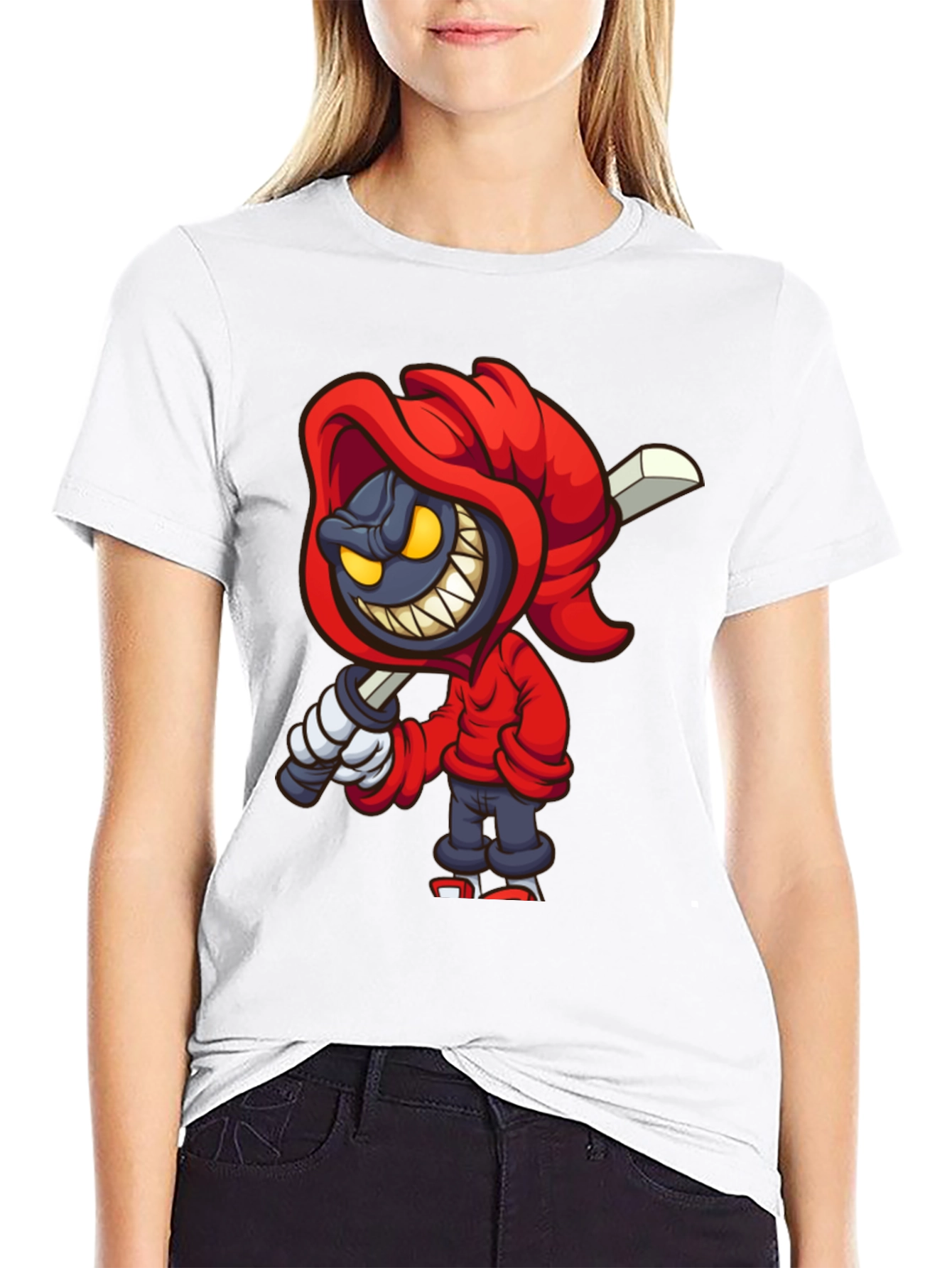 Grim Cartoon Graphic Tee