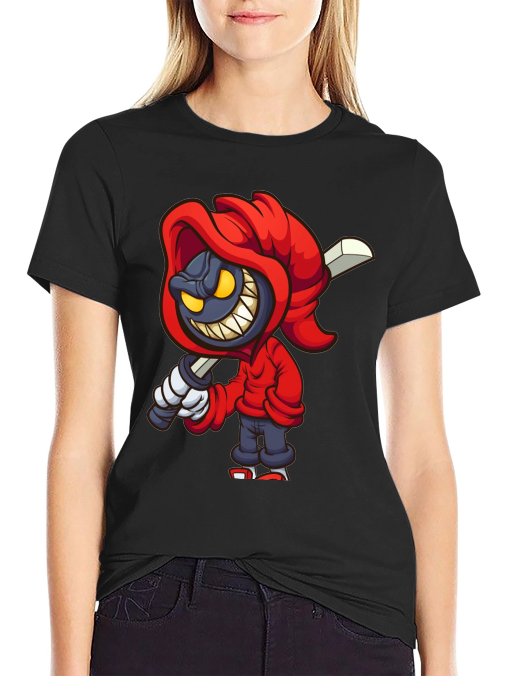 Grim Cartoon Graphic Tee