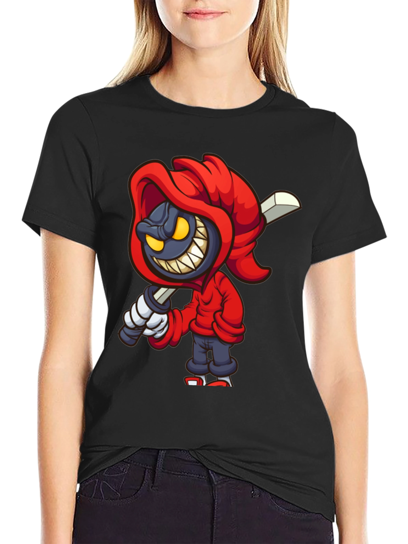 Grim Cartoon Graphic Tee