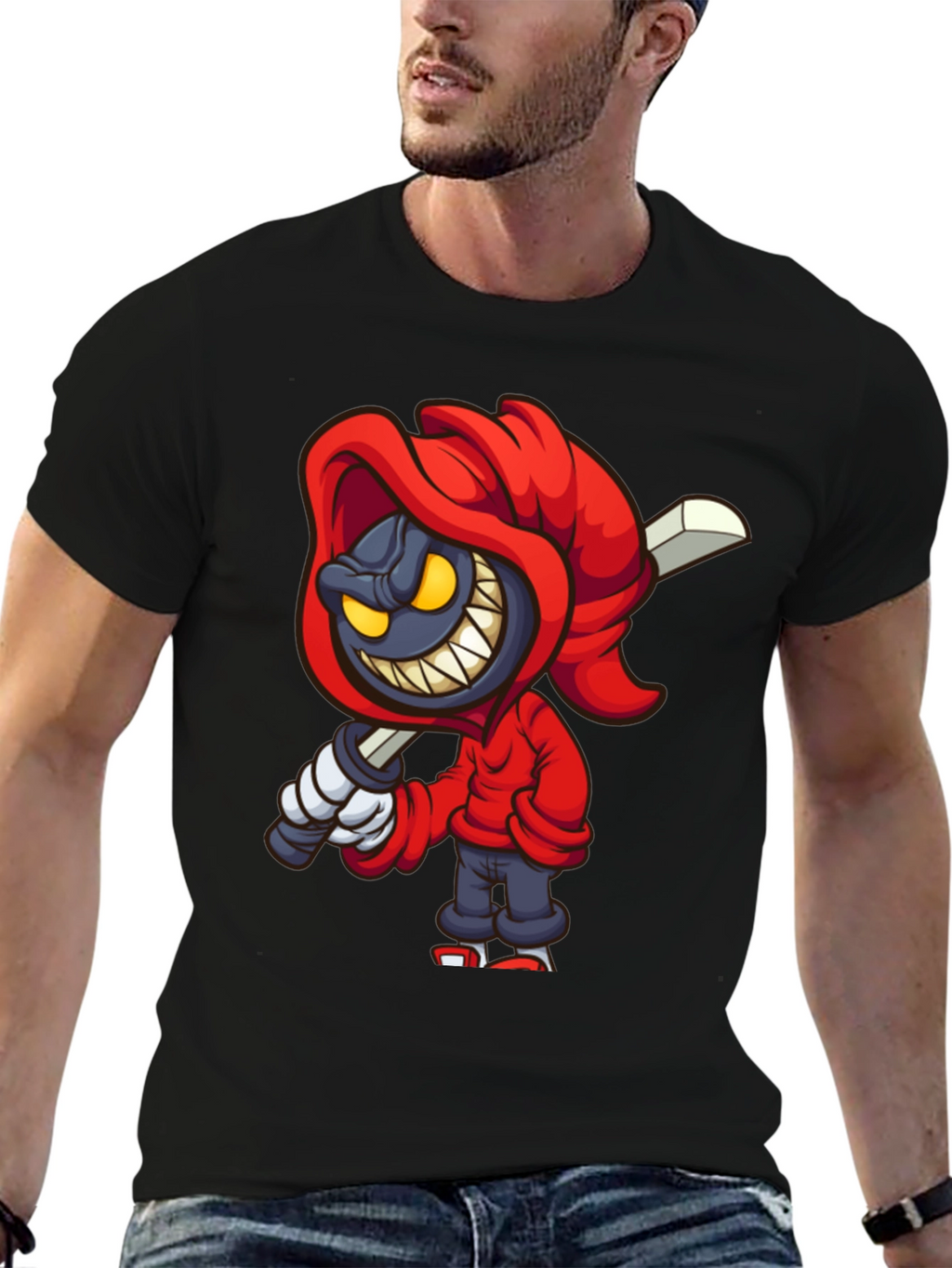 Grim Cartoon Graphic Tee