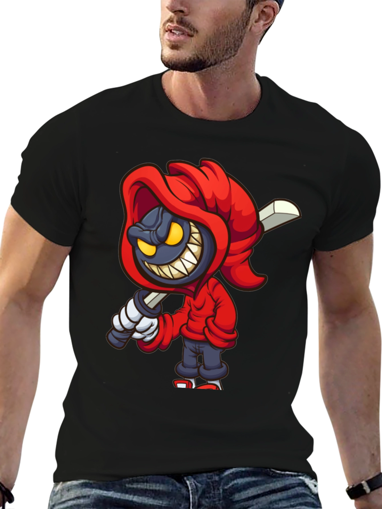 Grim Cartoon Graphic Tee