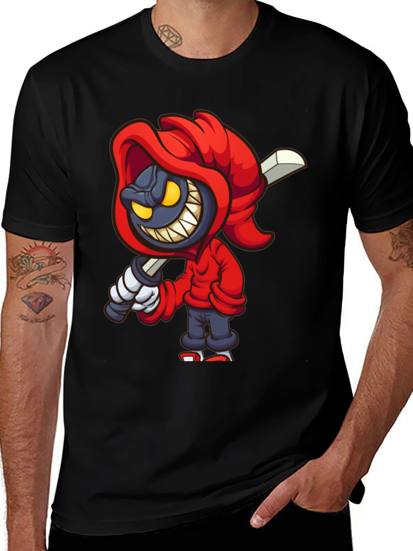 Grim Cartoon Graphic Tee