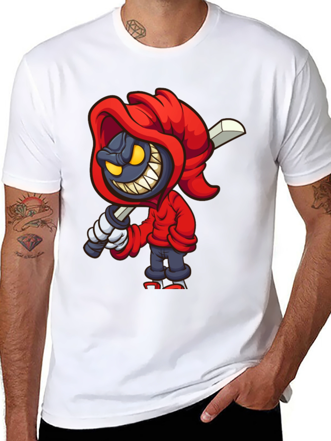 Grim Cartoon Graphic Tee