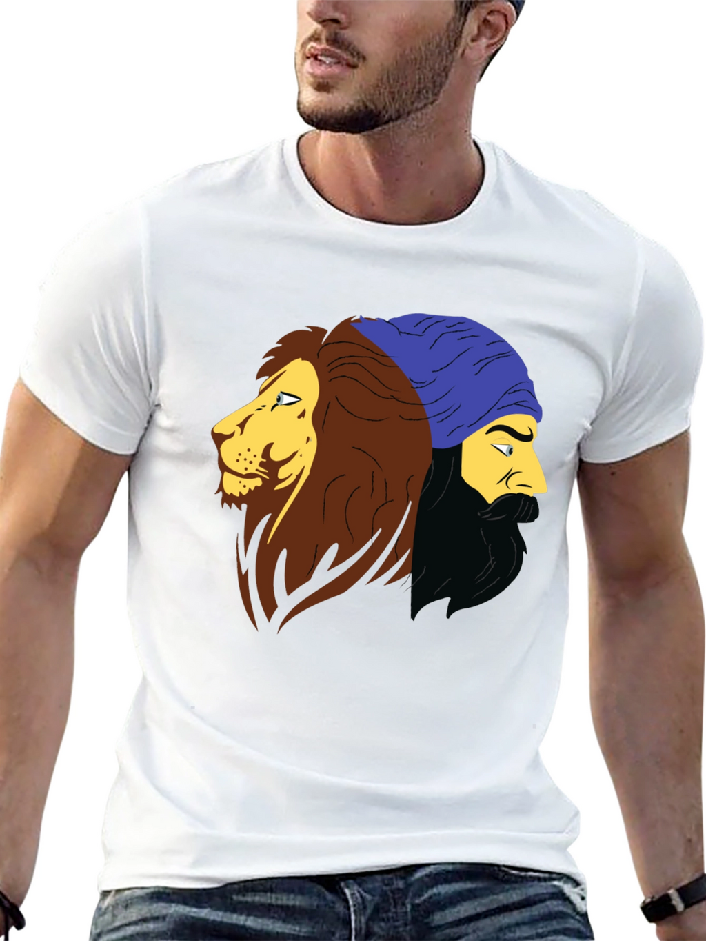 Lion & Sikh Pride Black T-Shirt
