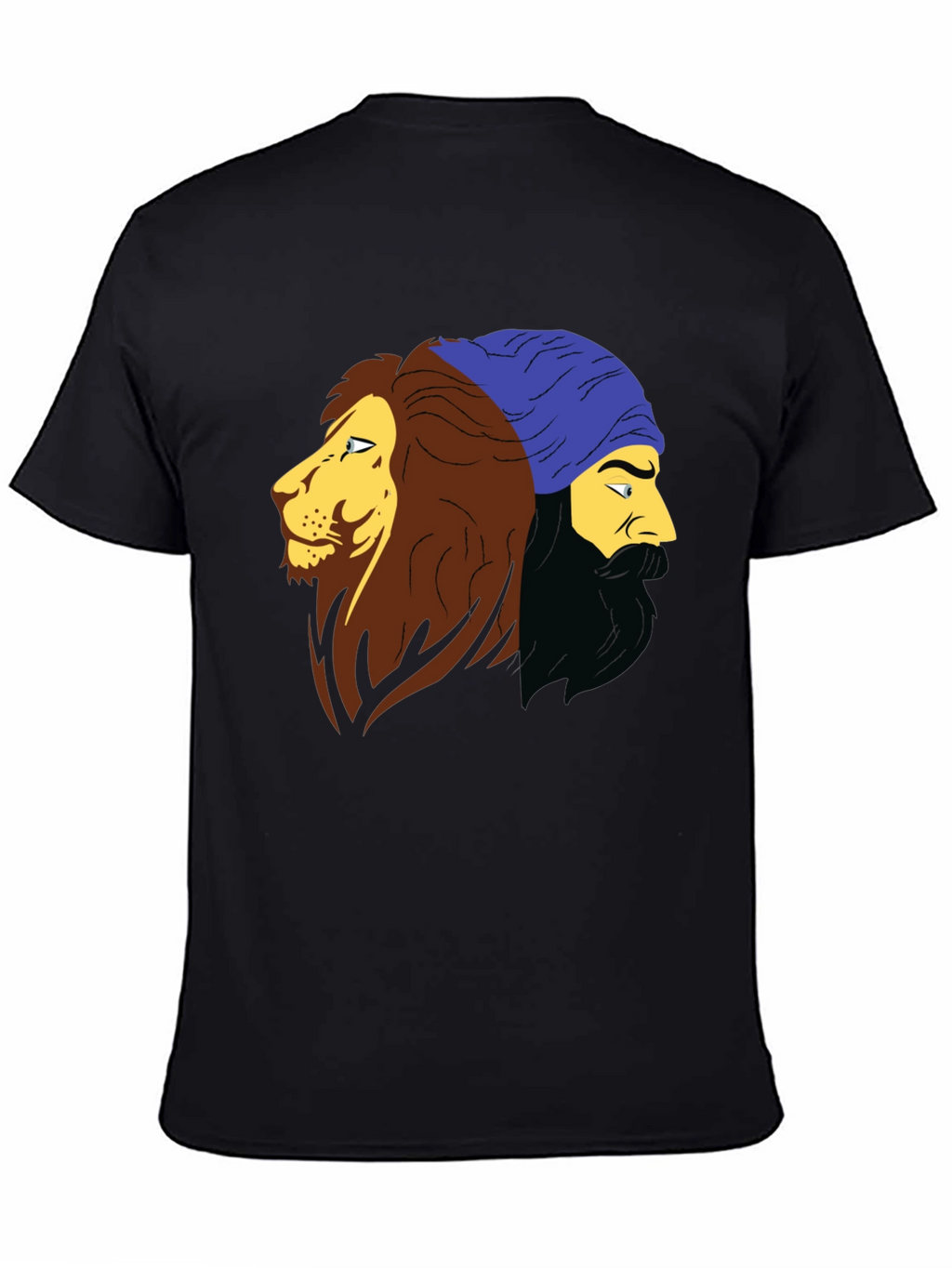 Lion & Sikh Pride Black T-Shirt