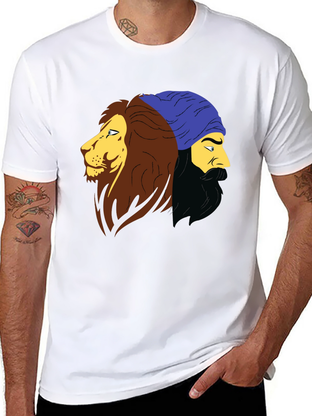 Lion & Sikh Pride Black T-Shirt