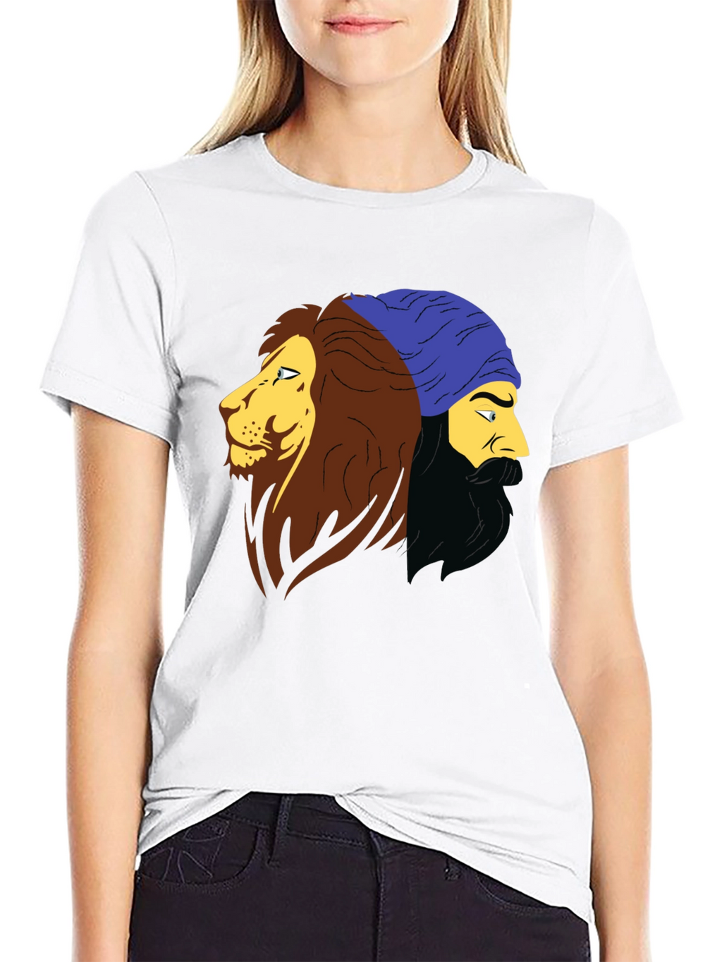 Lion & Sikh Pride Black T-Shirt