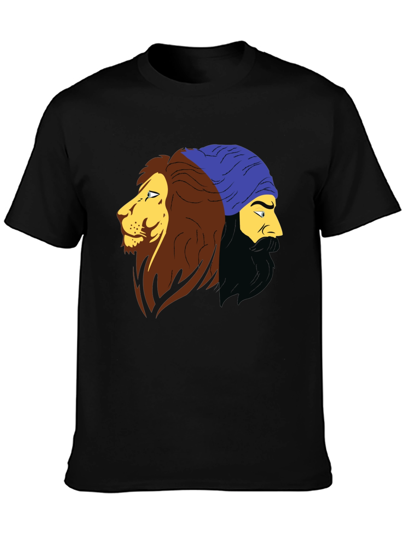 Lion & Sikh Pride Black T-Shirt