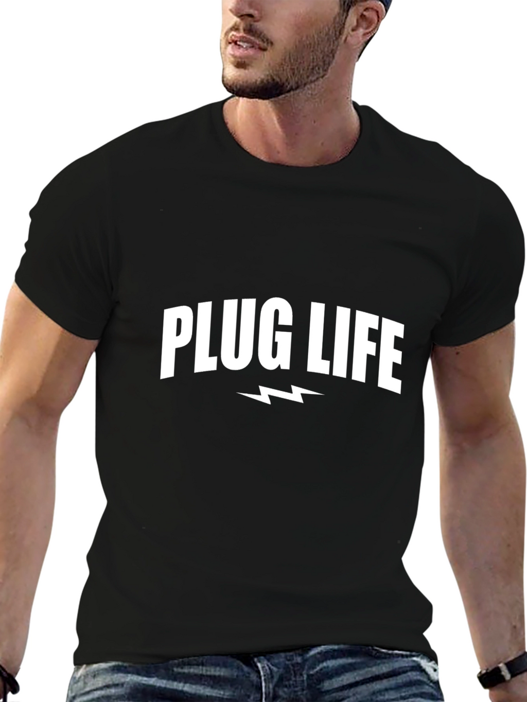 Plug Life Black Graphic T-Shirt