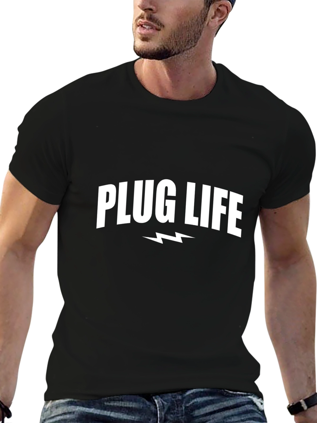Plug Life Black Graphic T-Shirt