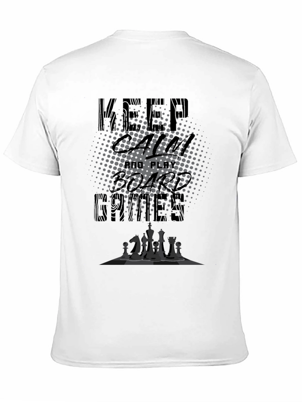 Keep Calm and Play Board Games Black T-Shirt