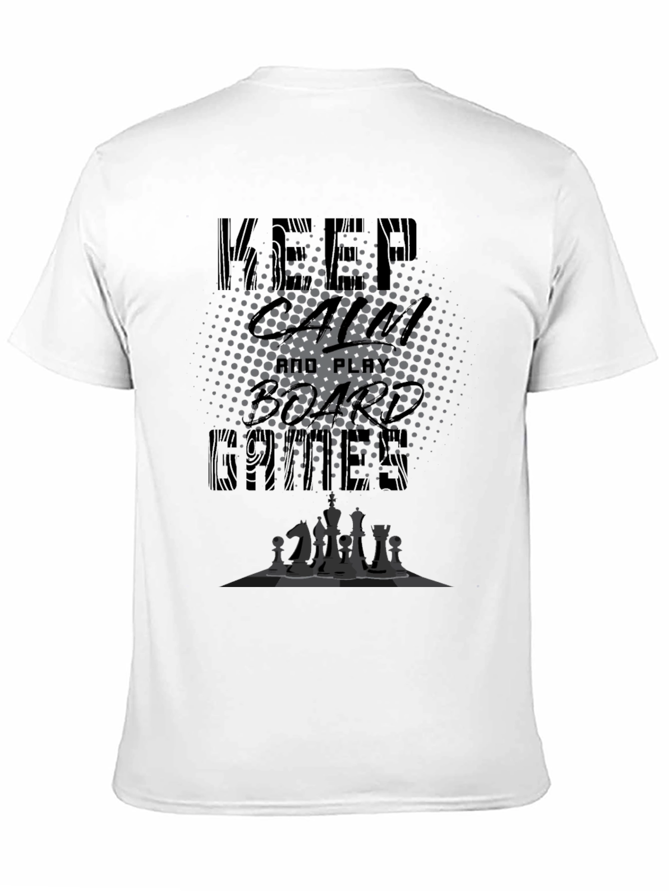 Keep Calm and Play Board Games Black T-Shirt