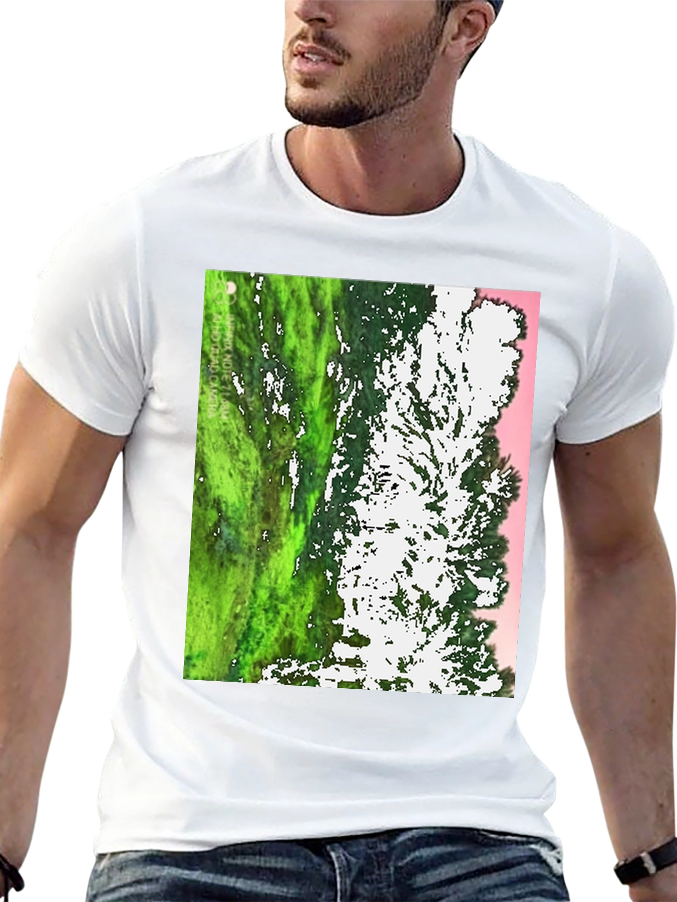 Unique Tree Print Black T-Shirt