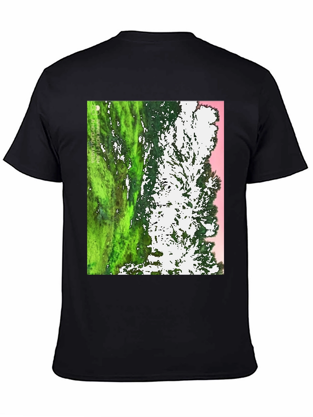 Unique Tree Print Black T-Shirt