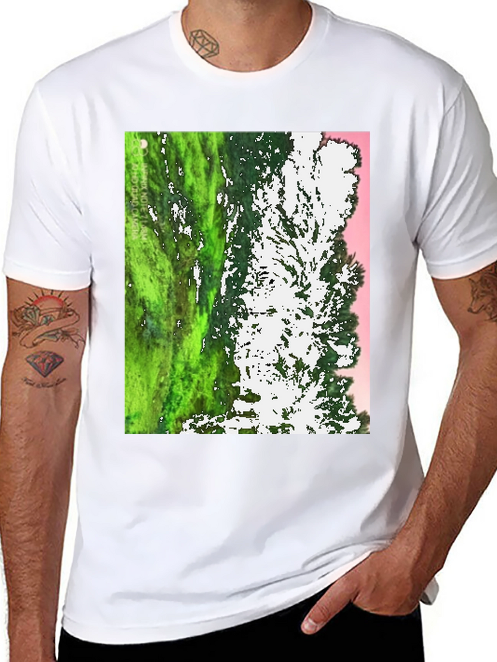 Unique Tree Print Black T-Shirt