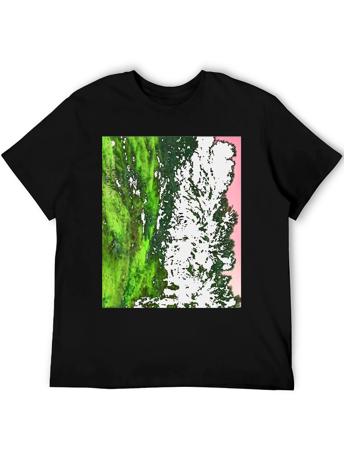 Unique Tree Print Black T-Shirt