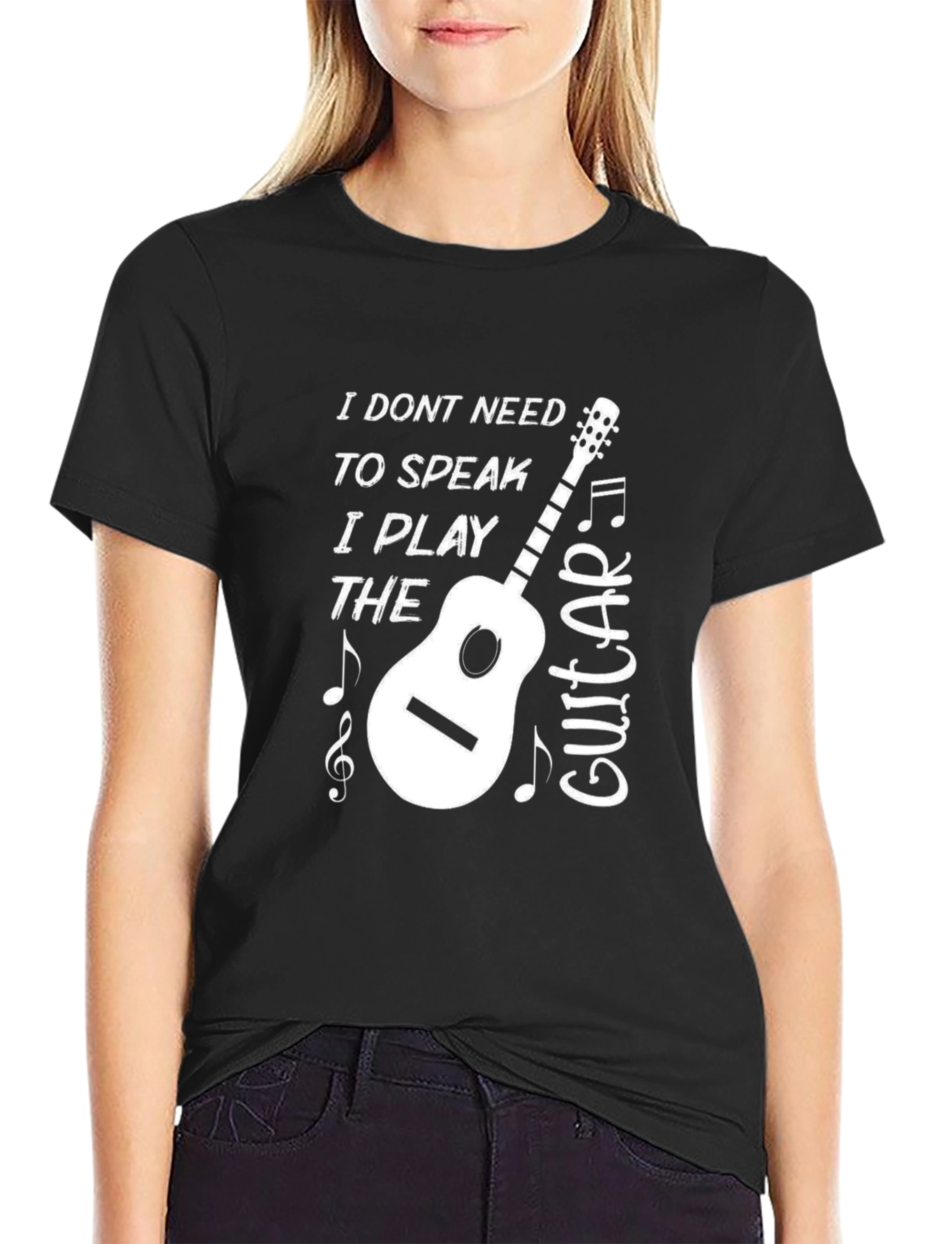 Musicians Tee: I Play The Guitar Graphic T-Shirt