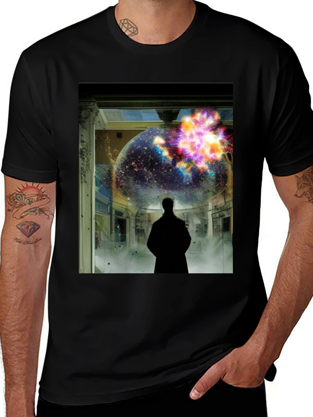 Cosmic Explosion Graphic T-Shirt