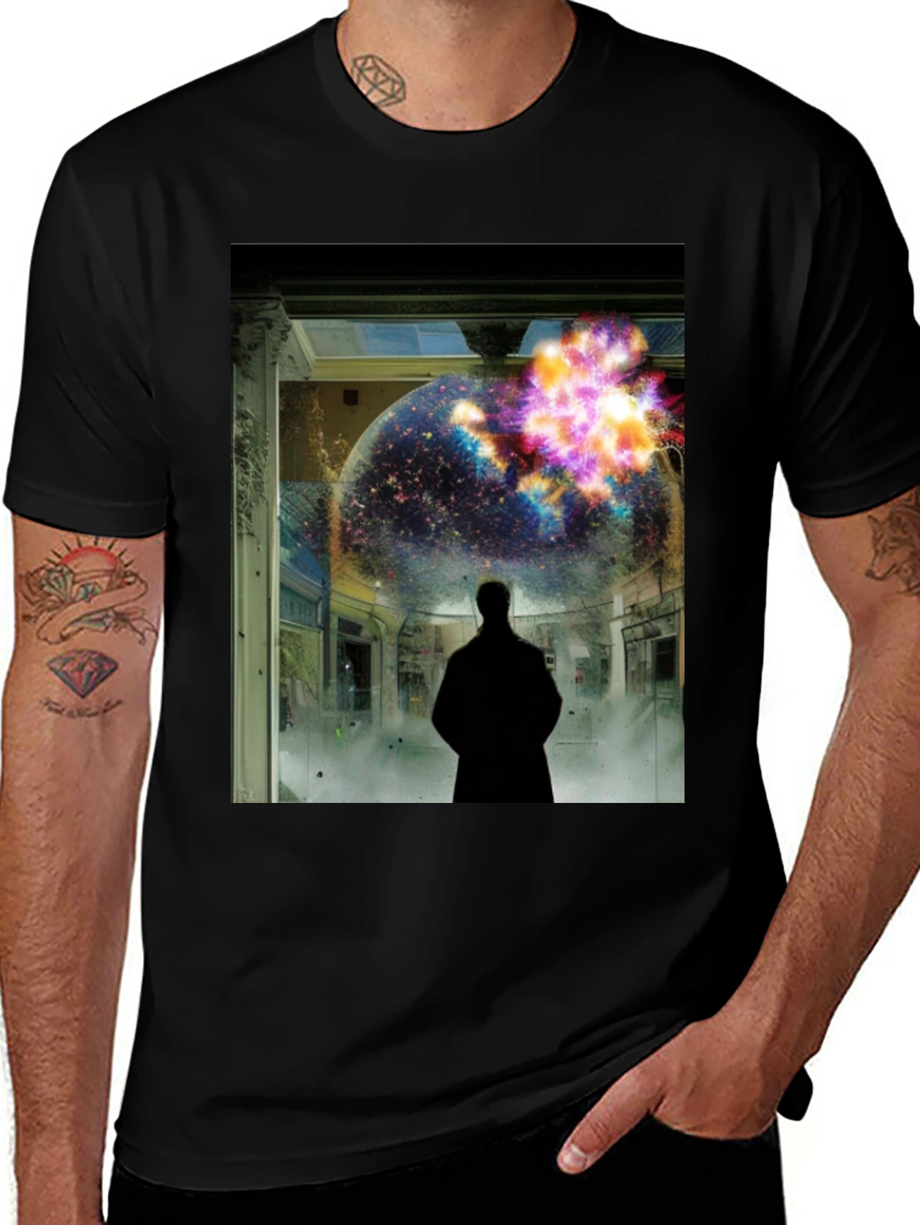 Cosmic Explosion Graphic T-Shirt