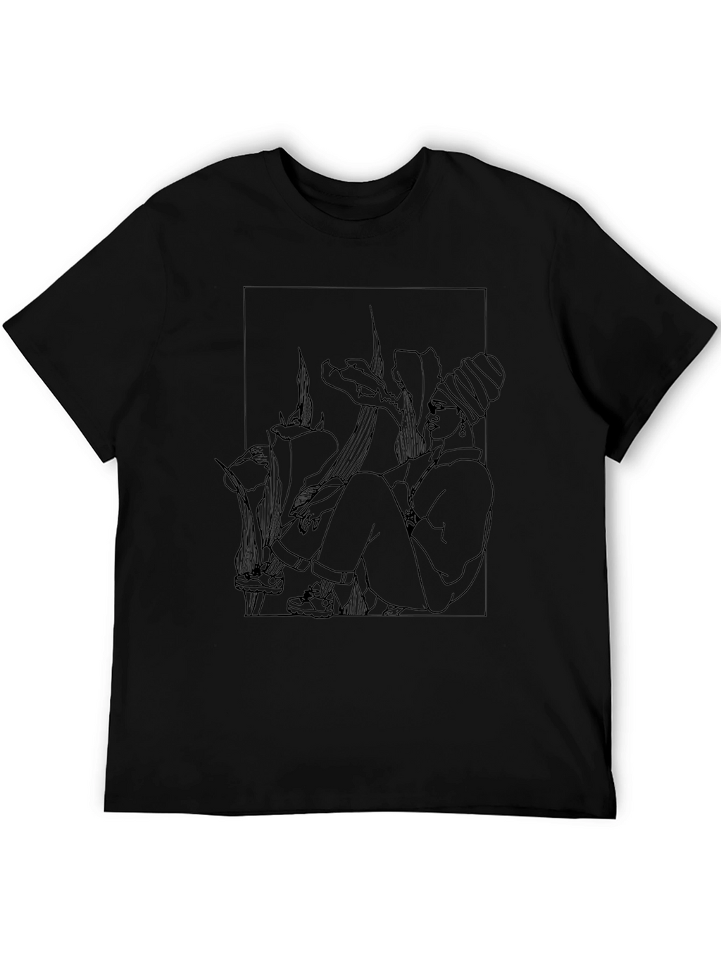Stylish Black Graphic T-Shirt