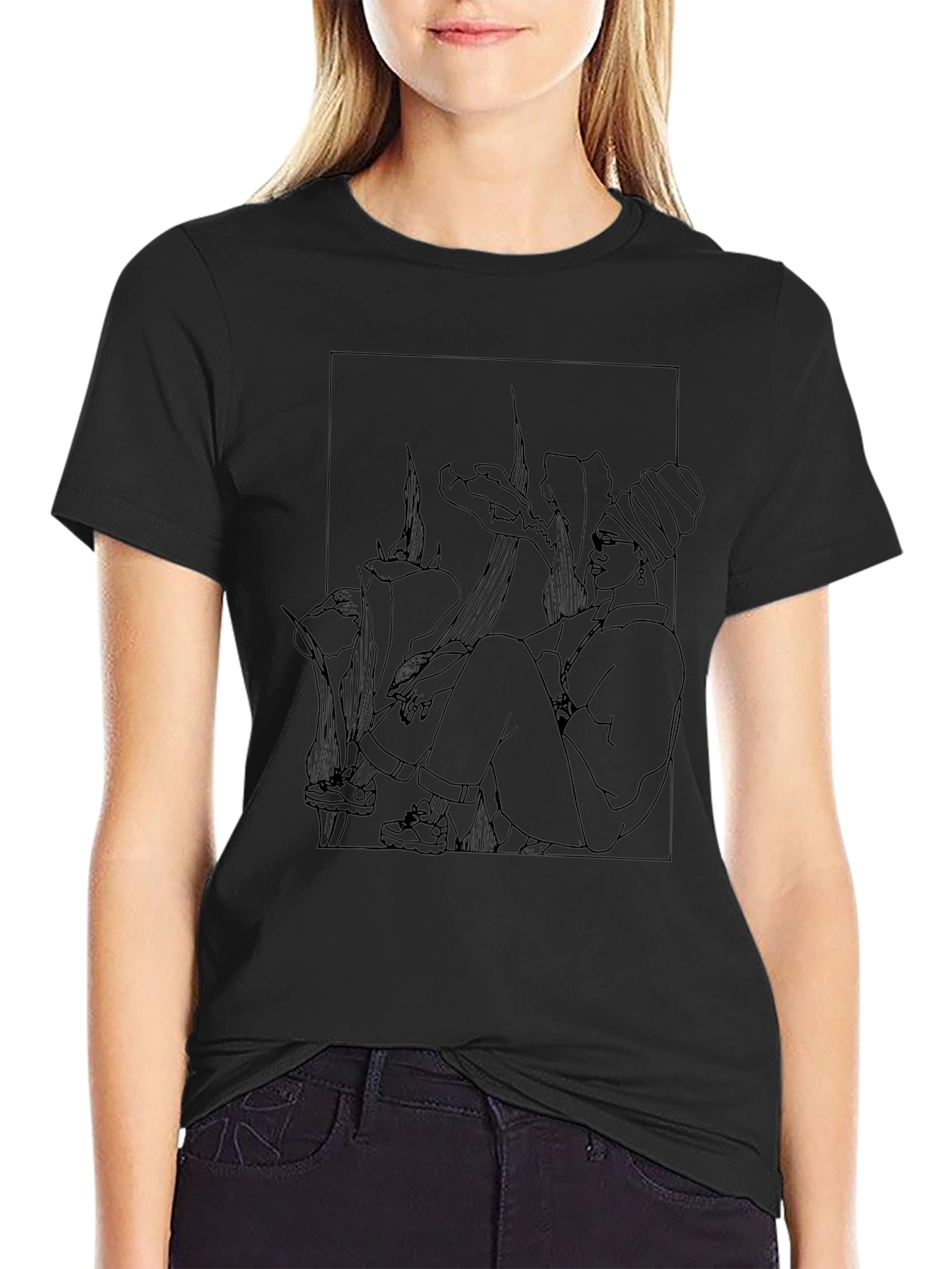Stylish Black Graphic T-Shirt