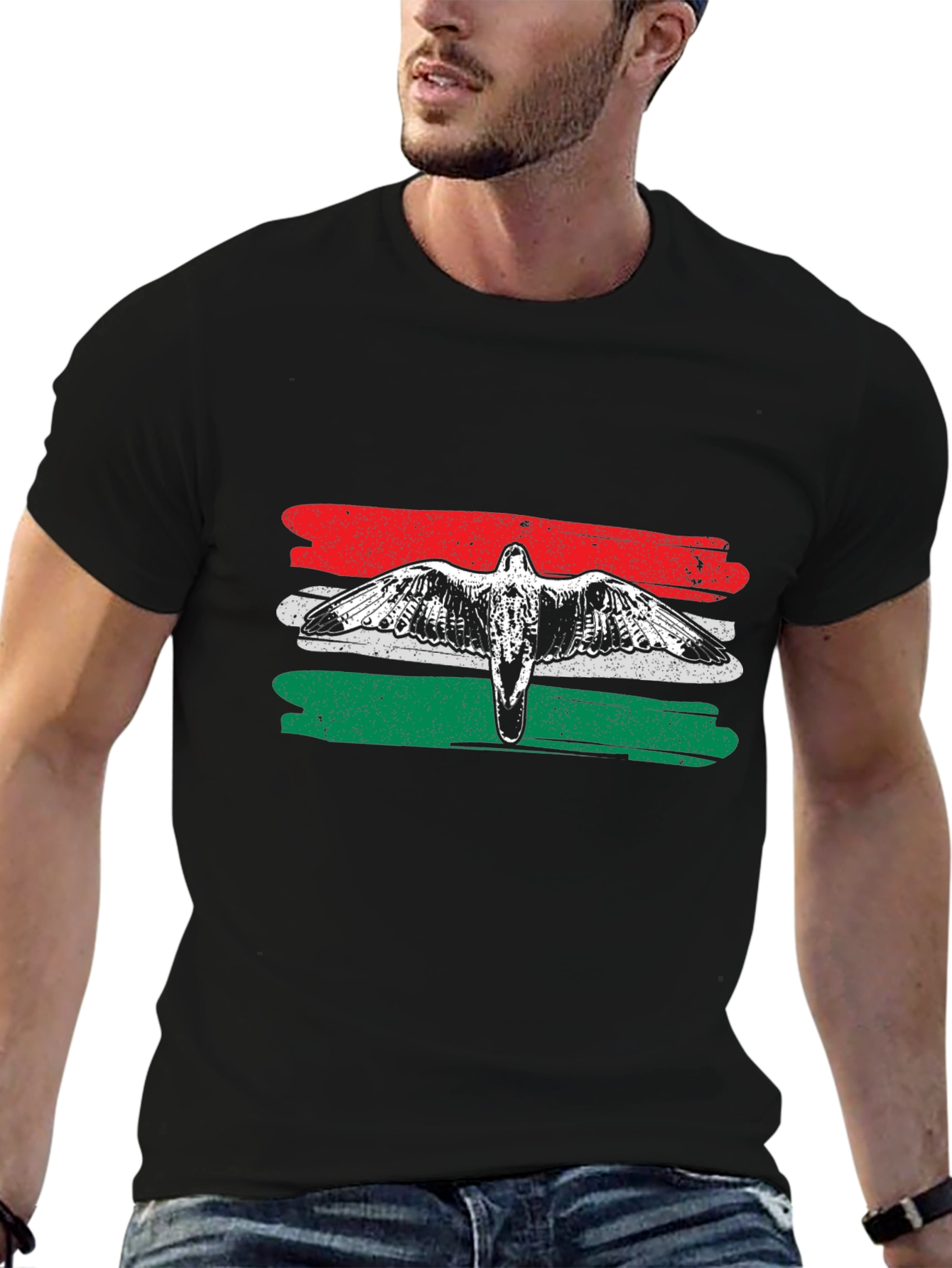 Hungarian Flag Bird Graphic T-Shirt