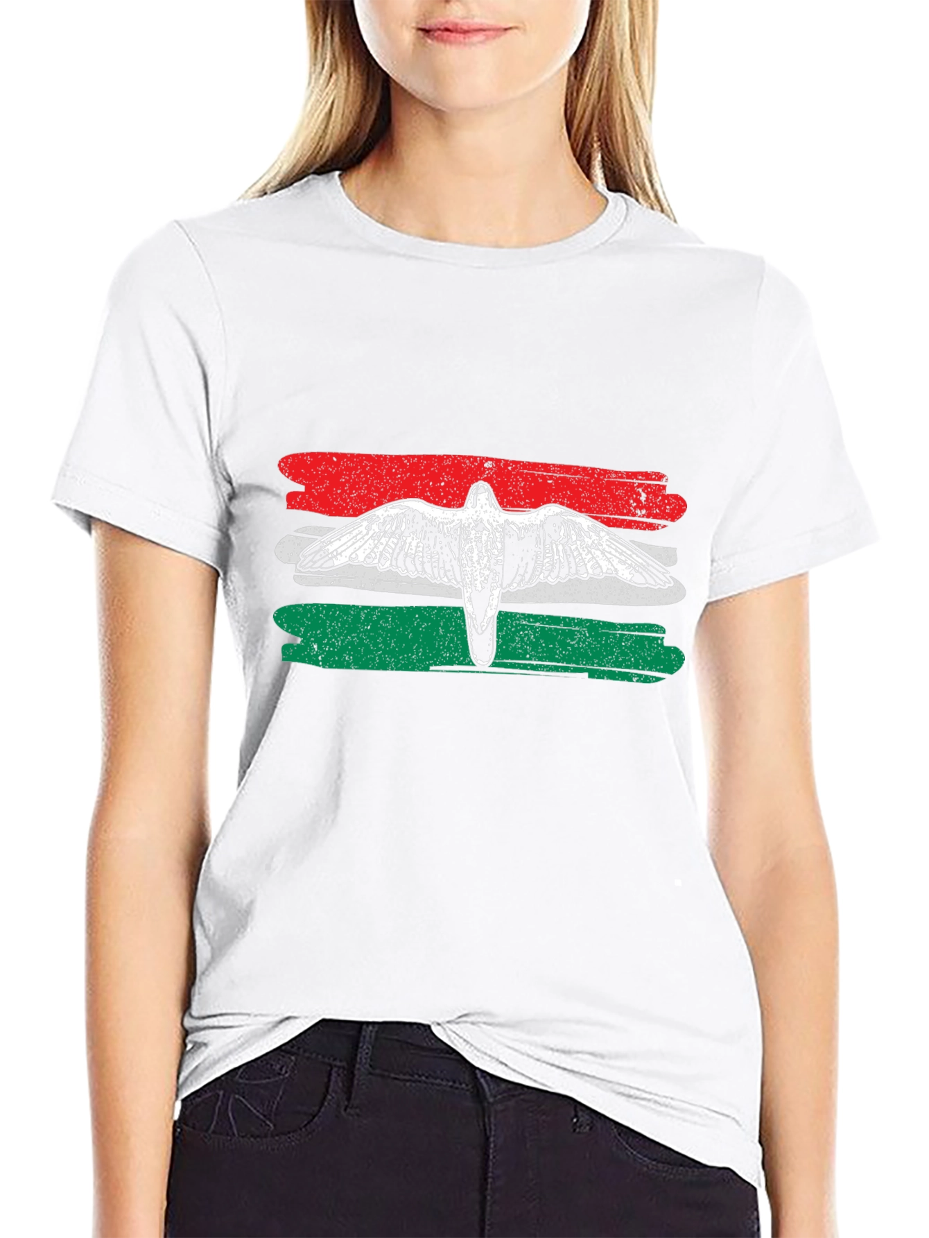 Hungarian Flag Bird Graphic T-Shirt